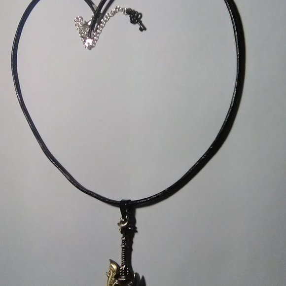 Gothic Biker Bronze Skull Axe Unisex 20" Leather Cord Choker/Necklace - Picture 8 of 10